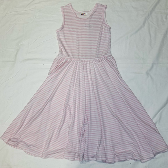 Dot Dot Smile Pink and White Striped Dress - Picture 1 of 7
